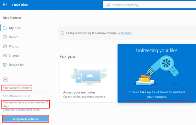 'unable To Connect To Onedrive' Error 2